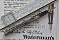 Waterman-32A-Lever-StriatedGrayRedLines