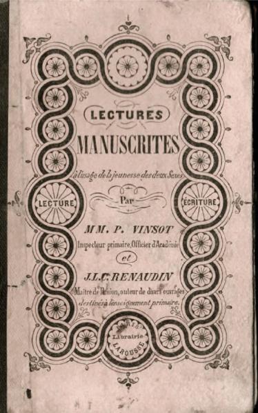 File:Vinsot-Renaudin-Lectures-Manuscrites.djvu